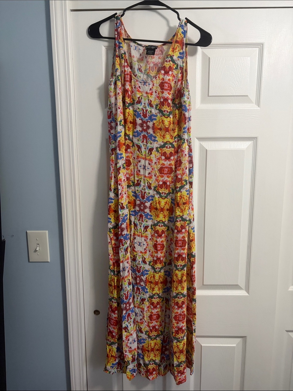 Lord & Taylor Multicolor Floral Print Sleeveless Maxi Dress